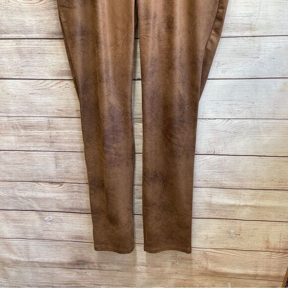 CHICOS FAUX SUEDE PANTS IN WORN LUGGAGE‎ - Picture 5 of 7